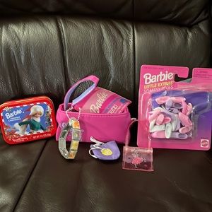 Assorted Barbie items. Hallmark, Mattel and Whitman.